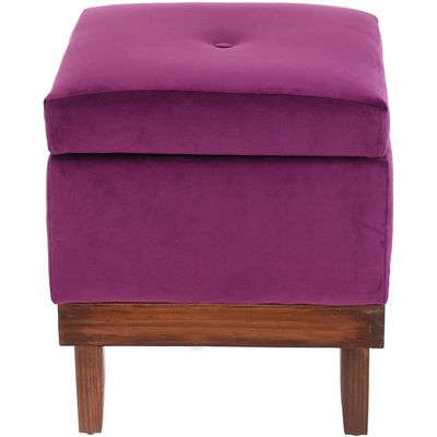 Imagen 2 del producto Pouf Emilia con Baúl Morado 45x45x46 cm Máxima Design
