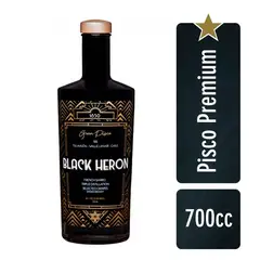 BLACK HERON - Pisco Ahumado Premium 1 Unidad 700cc