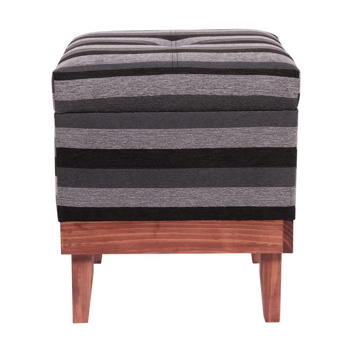 GENERICO - Pouf Emilia con Baúl Rayas 45x45x46 cm Máxima Design