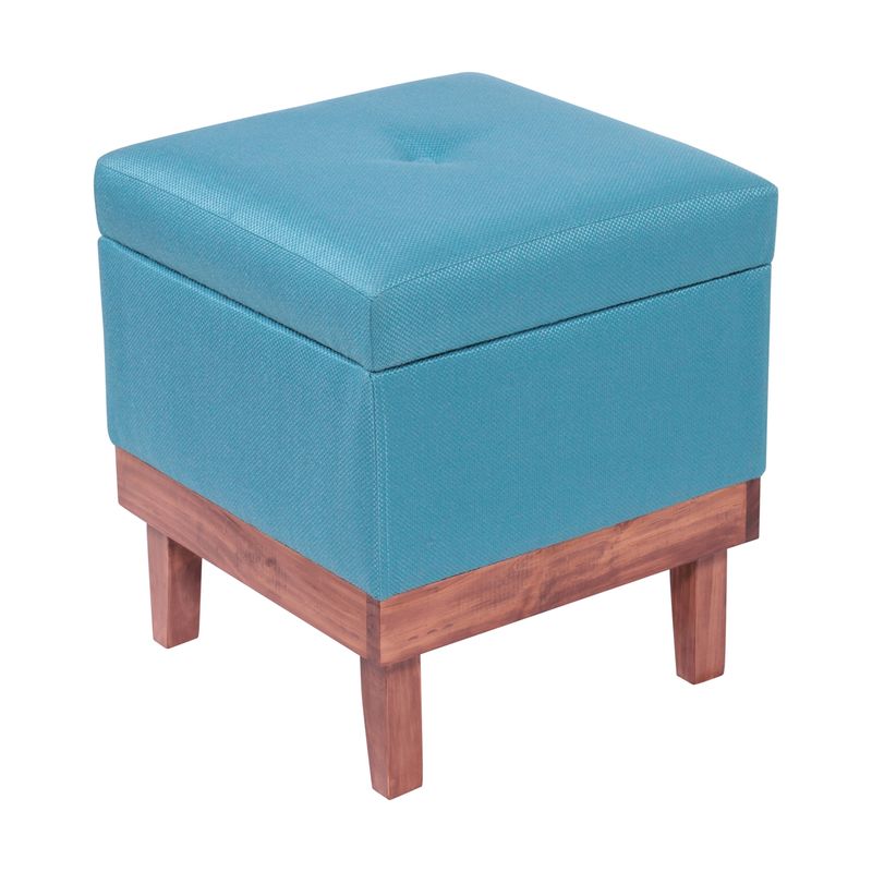 GENERICO - Pouf Emilia con Baúl Turquesa Omega Máxima Design