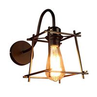 Aplique De Pared Vintage Metalico Rustico Cuadrado