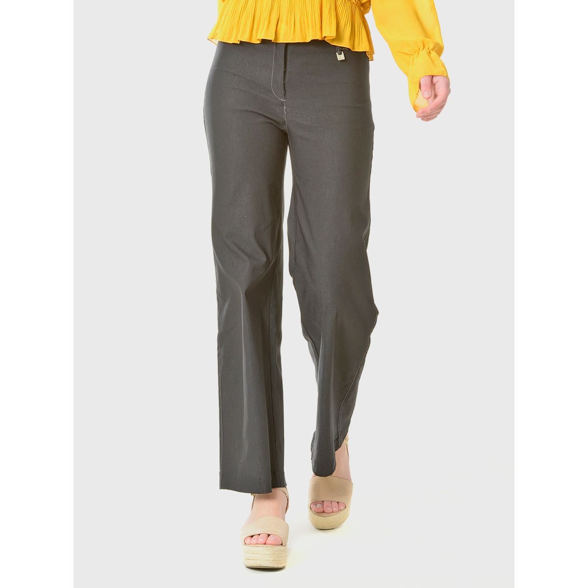 BOUS - Pantalón Ancho Gabardina Negro BOUS