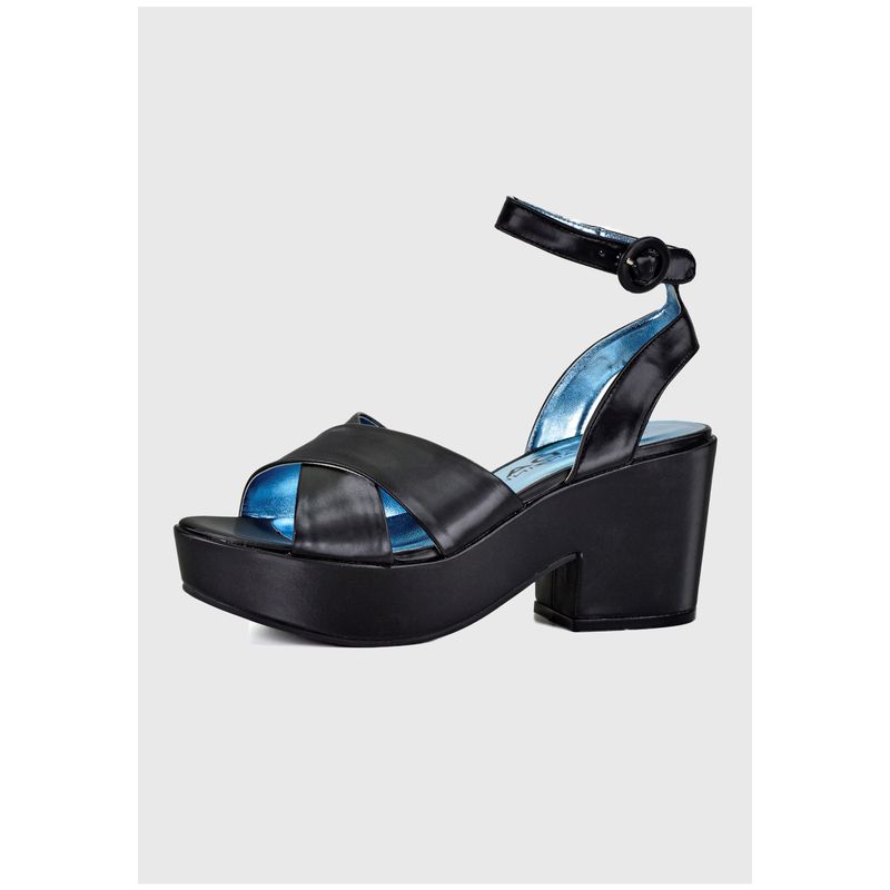 BEGOÑA - Sandalia Negro Satin Karima BEGOÑA