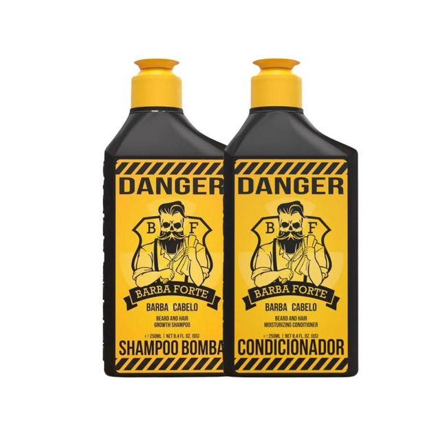 BARBA FORTE - Set Danger Shampoo 250 Ml + Acondicionador 250 Ml Barba Forte
