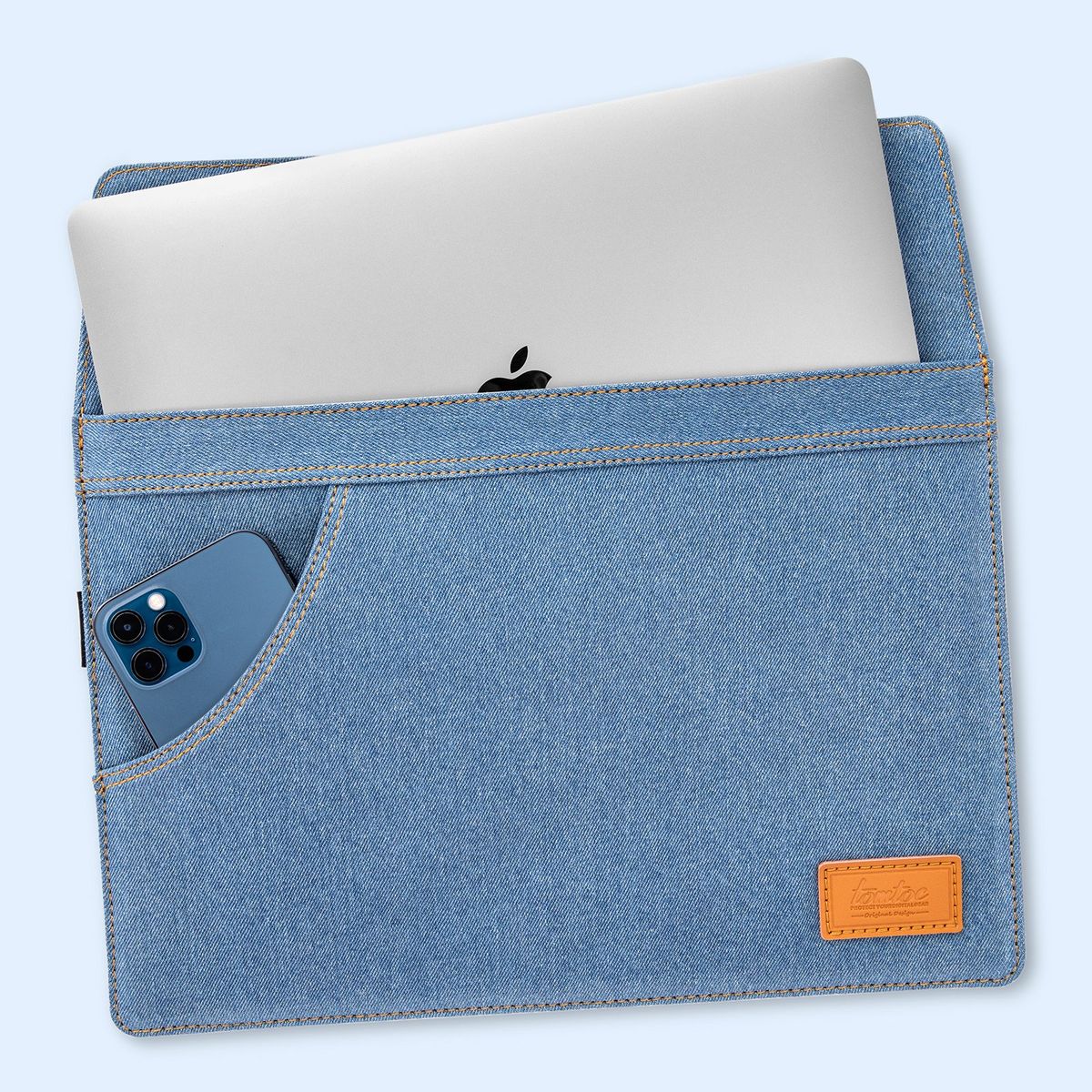 TOMTOC - Tomtoc H26 Bolso Denim Para Macbook AIRPro de 13