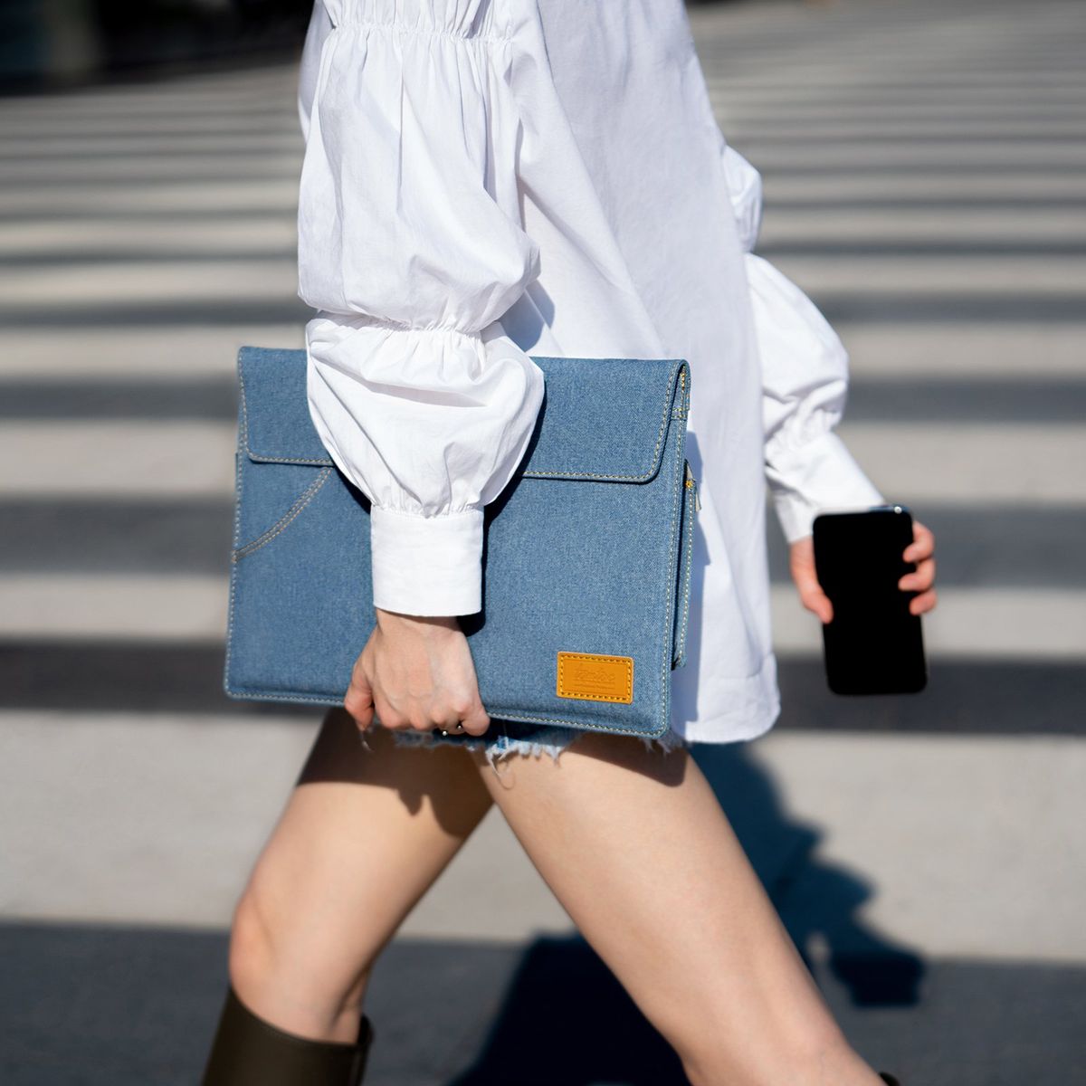 TOMTOC - Tomtoc H26 Bolso Denim Para Macbook AIRPro de 13