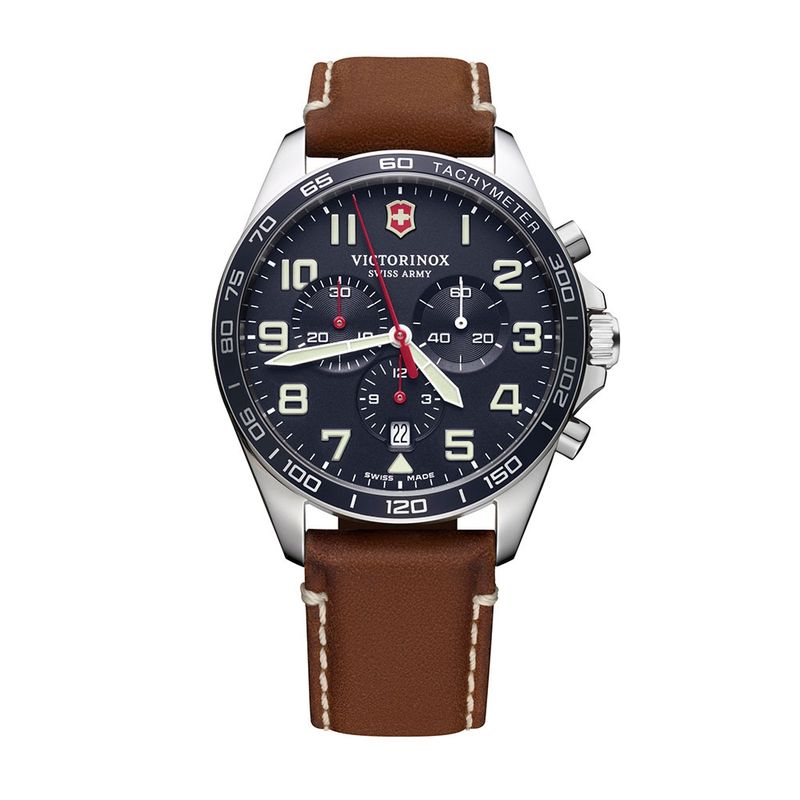 VICTORINOX - Reloj Fieldforce correa cuero dial azul Victorinox