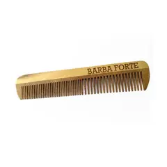 BARBA FORTE - Peine de Madera 14,5 Cm Fino-Grueso