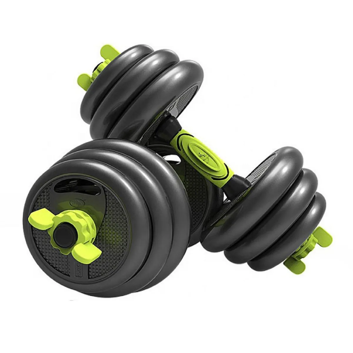 21K SPORTS - Juego de Mancuernas De 20 Kg con Barra Union Light Green