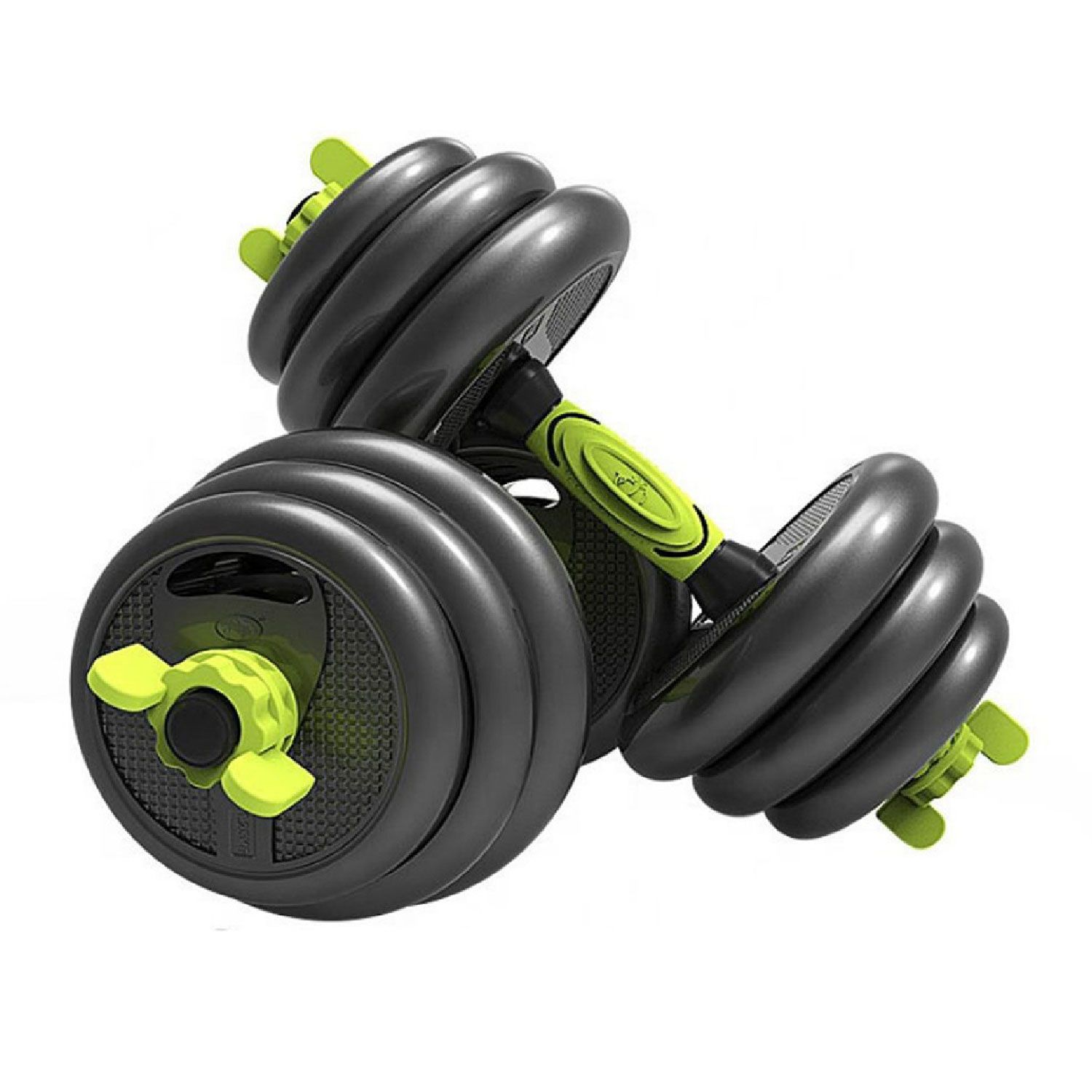 Juego de Mancuernas De 40 Kg con Barra Union Light Green Sodimac