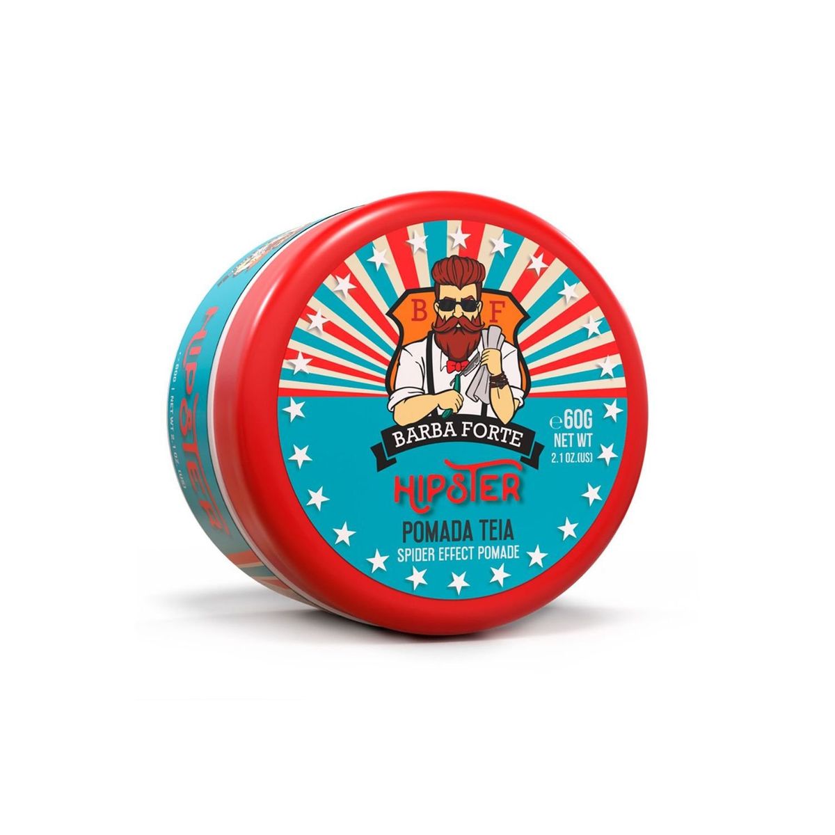 BARBA FORTE - Pomada Teia Effect Hipster Barba Forte 60 Gr