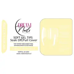 GENERICO - Caja 500 tips para Soft Gel Dream Nails Small Almond