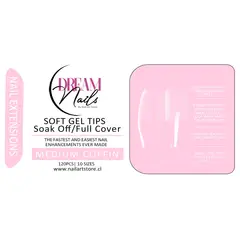 GENERICO - Caja 120 tips para Soft Gel Dream Nails Medium Coffin