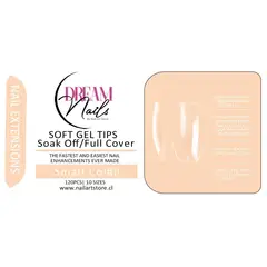 GENERICO - Caja 120 tips para Soft Gel Dream Nails Small Coffin