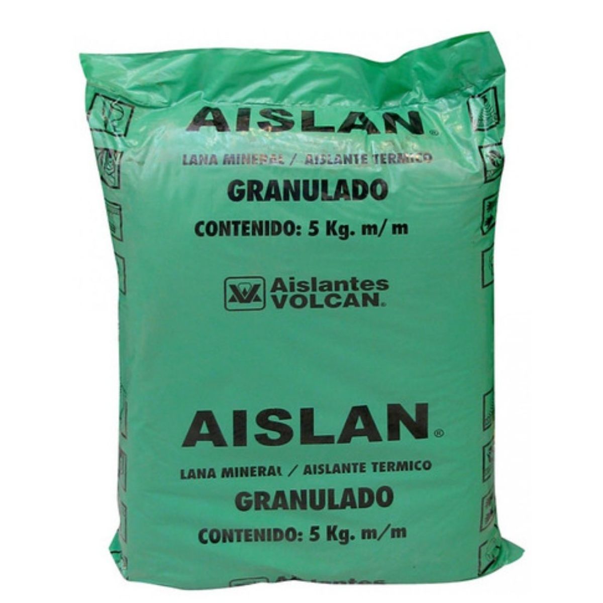 GENERICO - Lana Mineral Estufa Granulada 5kg Aislantes Volcan