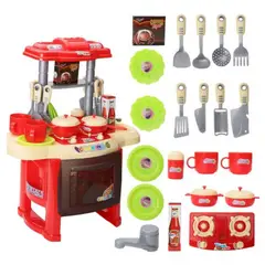 GENERICO - JUGUETE DE COCINA 24 ACCESORIOS KITCHEN SET ROJO