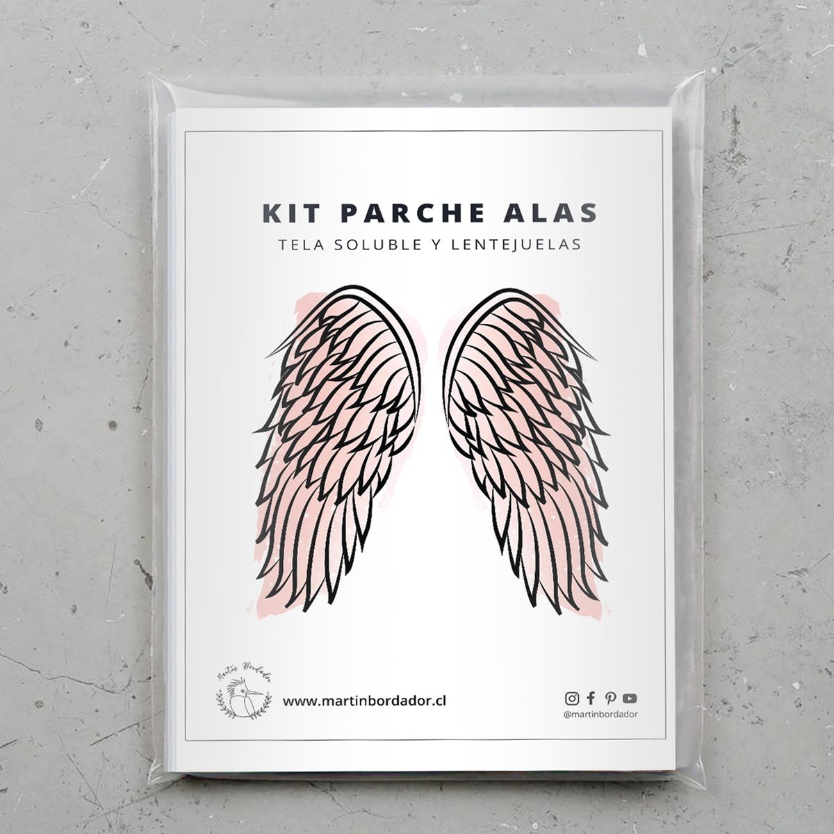 MARTIN BORDADOR - Kit Parche soluble en agua Alas