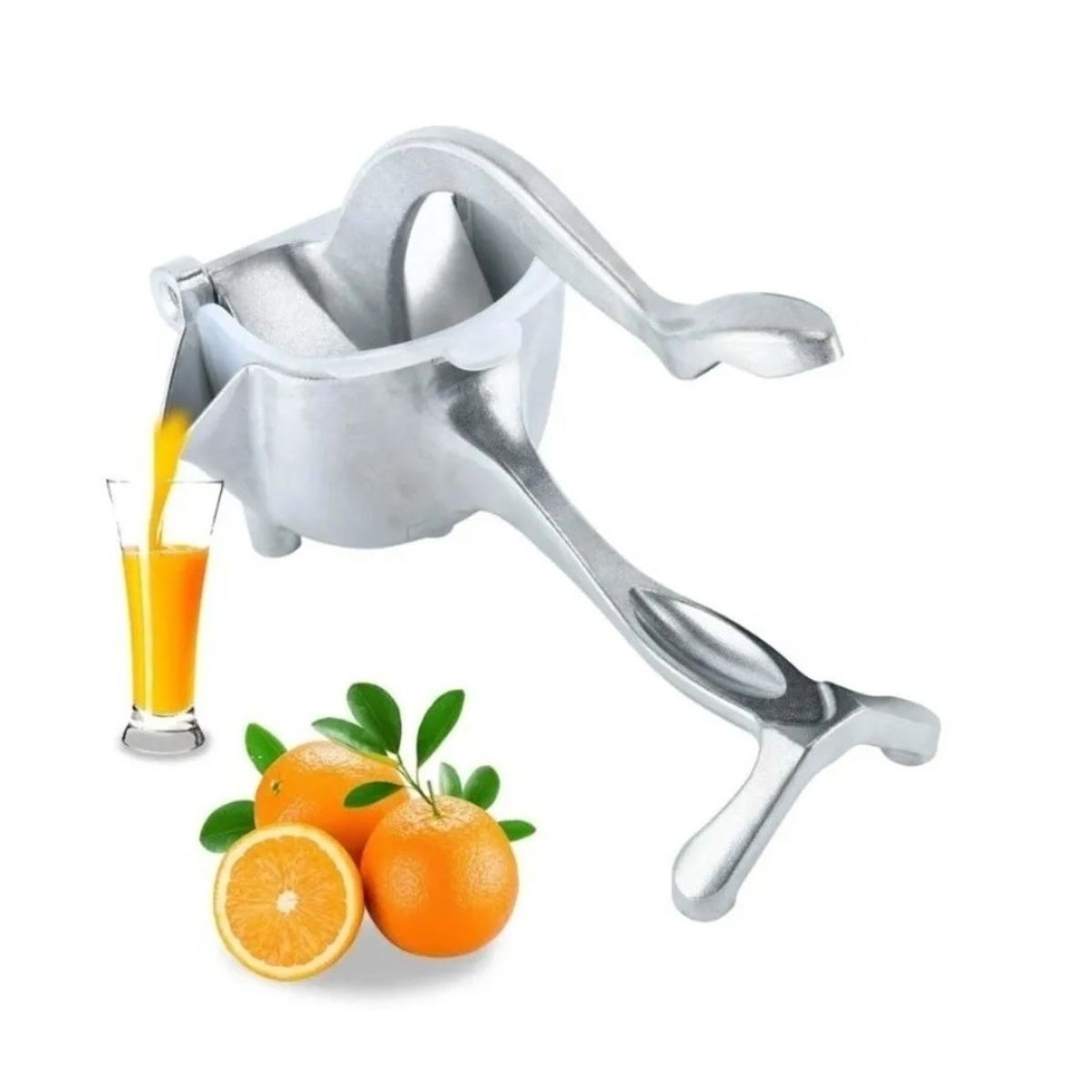 GENERICO - Saca Jugo Exprimidor Jugo Aluminio Naranja Frutas Manual