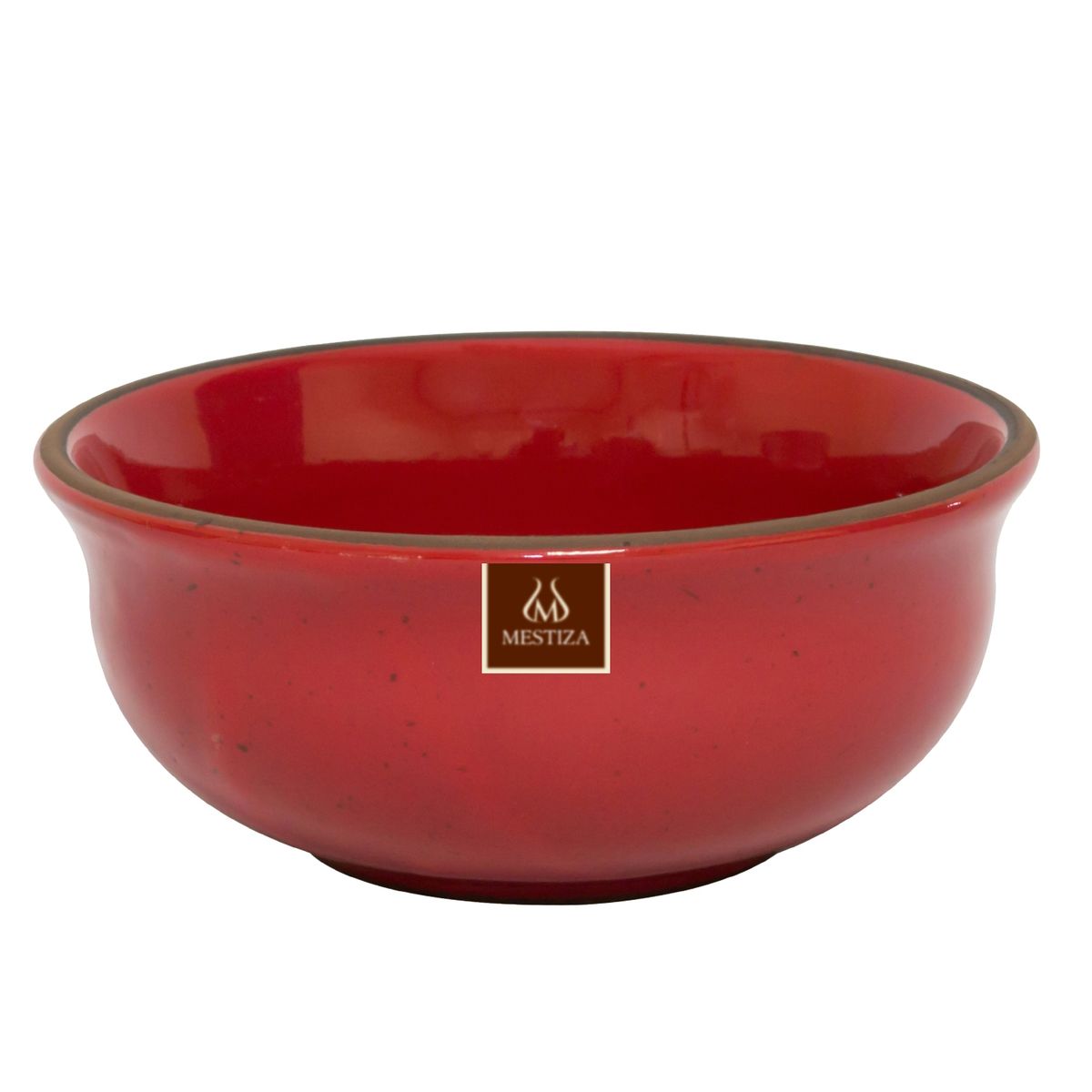 MESTIZA - Set con 4 Bowls de Ceramica Rojo Fuego