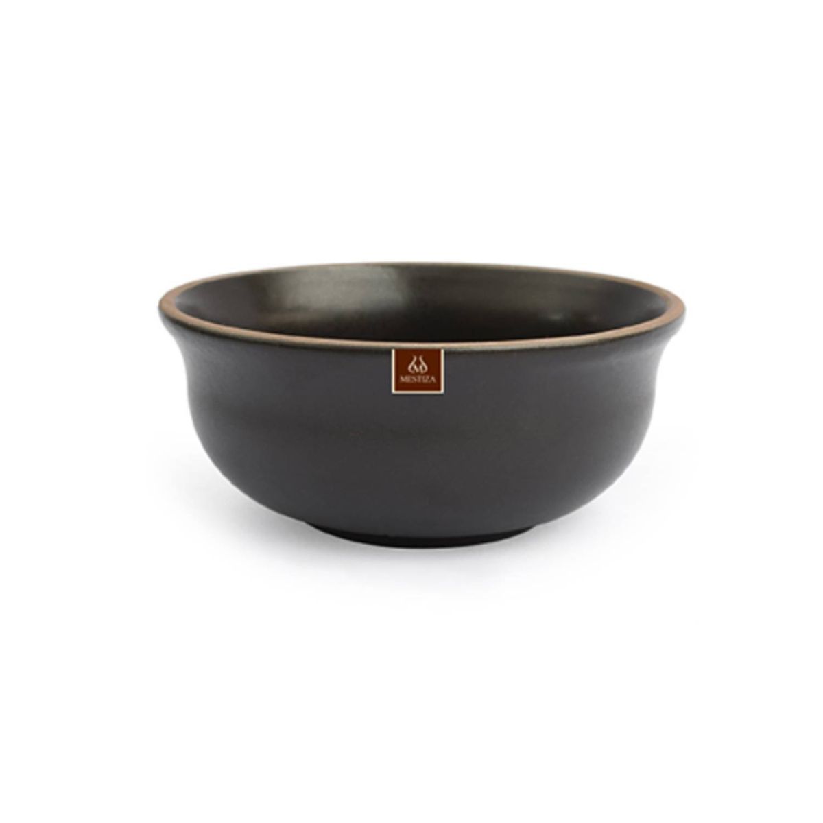 MESTIZA - Set con 4 Bowls de Ceramica Negro Ebano