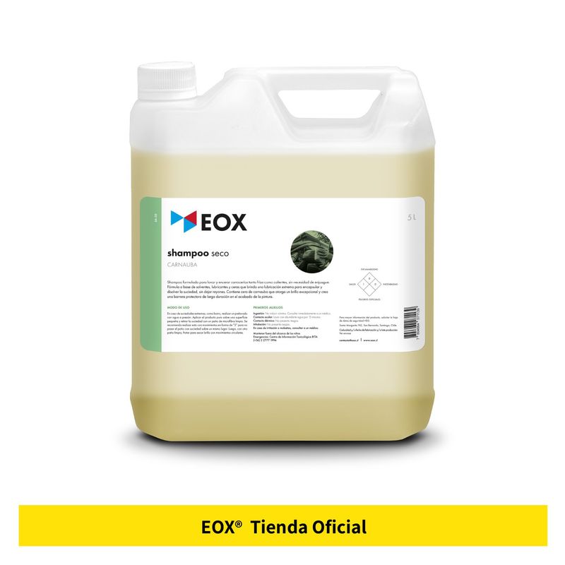 GENERICO - Lavado En Seco Para Autos con Cera Carnauba EOX 5 Litros