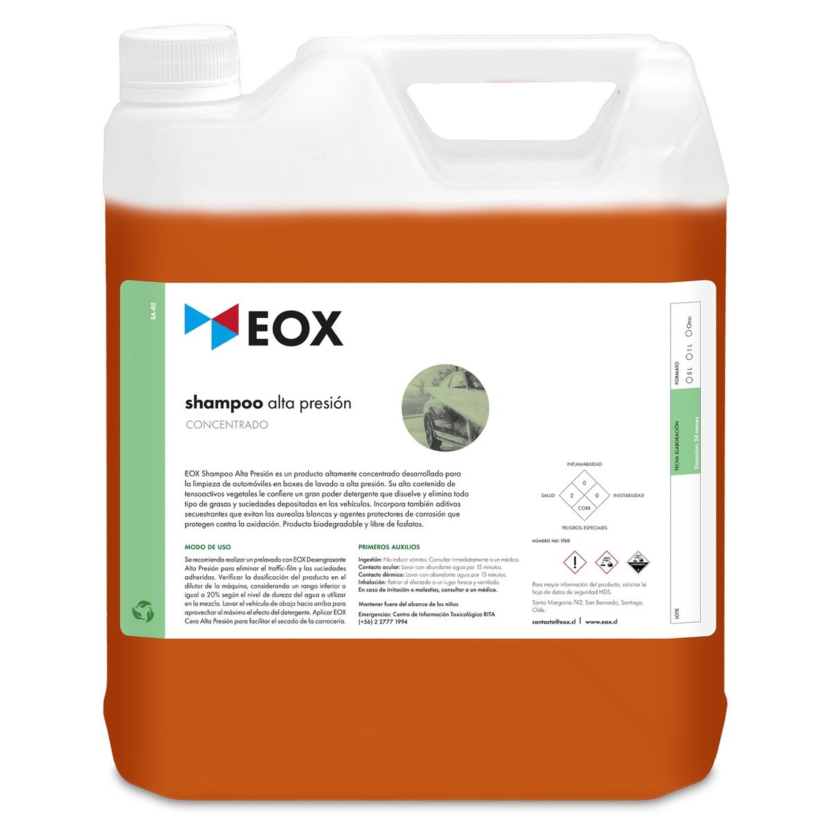 GENERICO - Shampoo Alta Presión Concentrado Eox 5 Litros