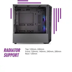 COOLER MASTER - Gabinete MasterBox MB311L 2 Ventiladores ARGB