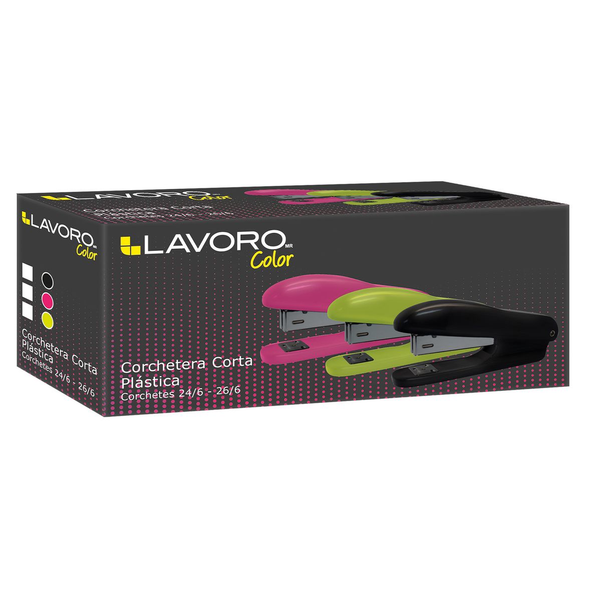 LAVORO - Corchetera Corta Plastica Fucsia Para 20 Hjs Lavoro