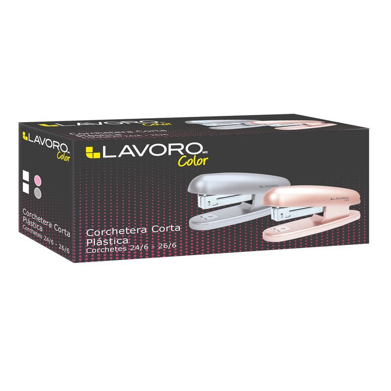 LAVORO - Corchetera Plástica 26/6 24/6 Plata Lavoro