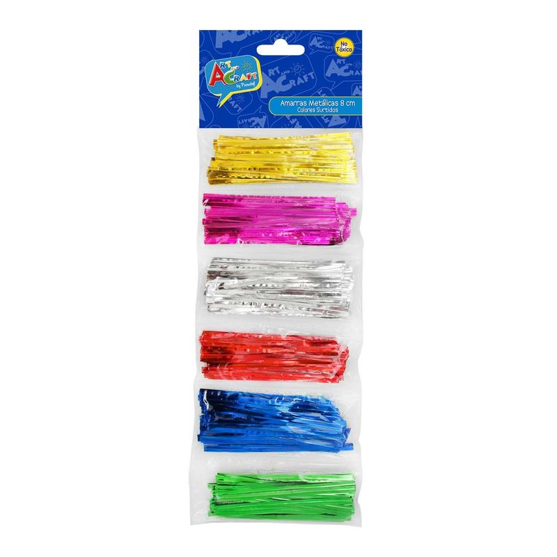PRONOBEL - Amarras Metalicas 8 cm Colores Surtidos 40 Art & Craft