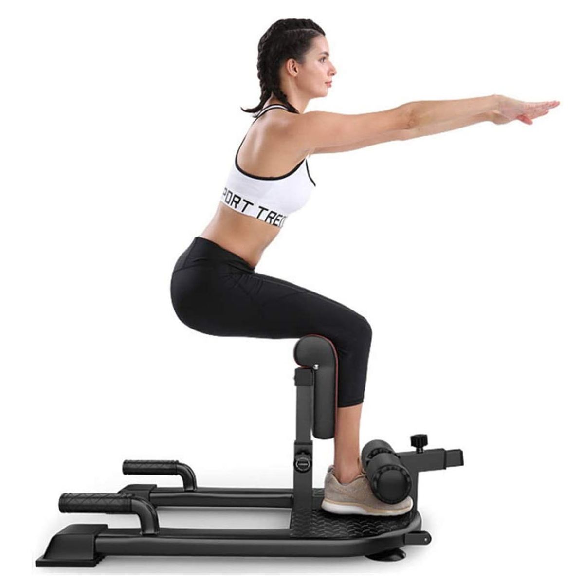 SPORTIME - Máquina De Sentadillas Squat Glúteos Piernas Abdominales 5 En 1