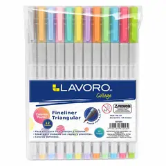 LAVORO - Fineliner Triangular 0,4 mm Colores Pastel