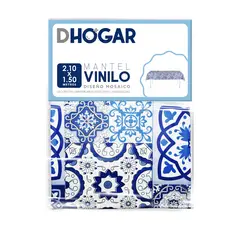 PRONOBEL - Mantel Vinilo Mosaico Azul 210x150 cm