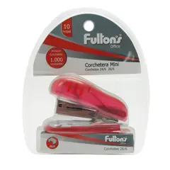 FULTONS - Corchetera Mini Plastica Roja 26/6, 24/6