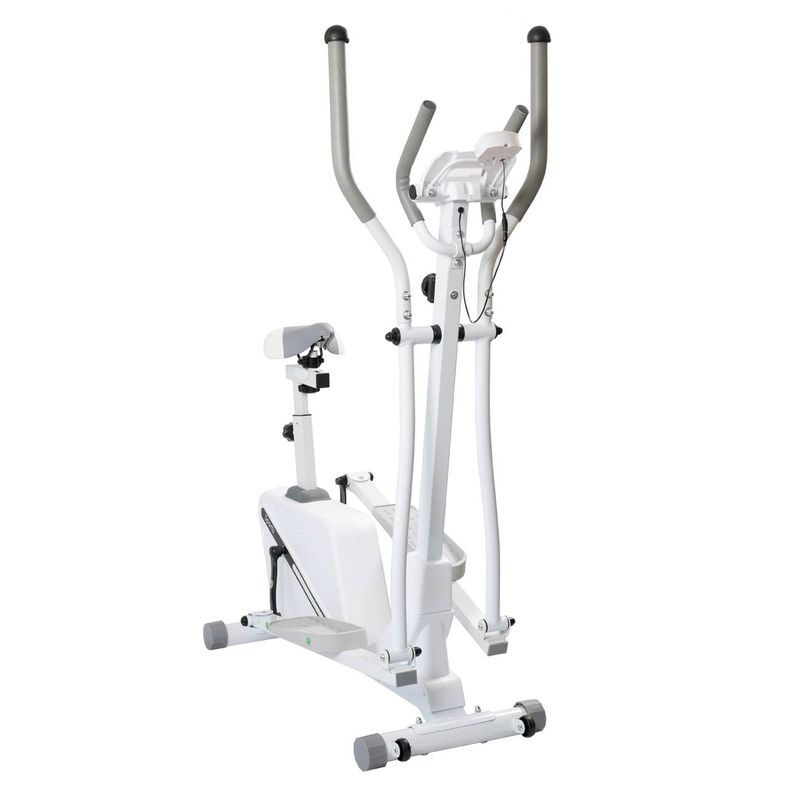 SPORTIME - Bicicleta Eliptica Con Asiento Resistencia Magnetica Blanco