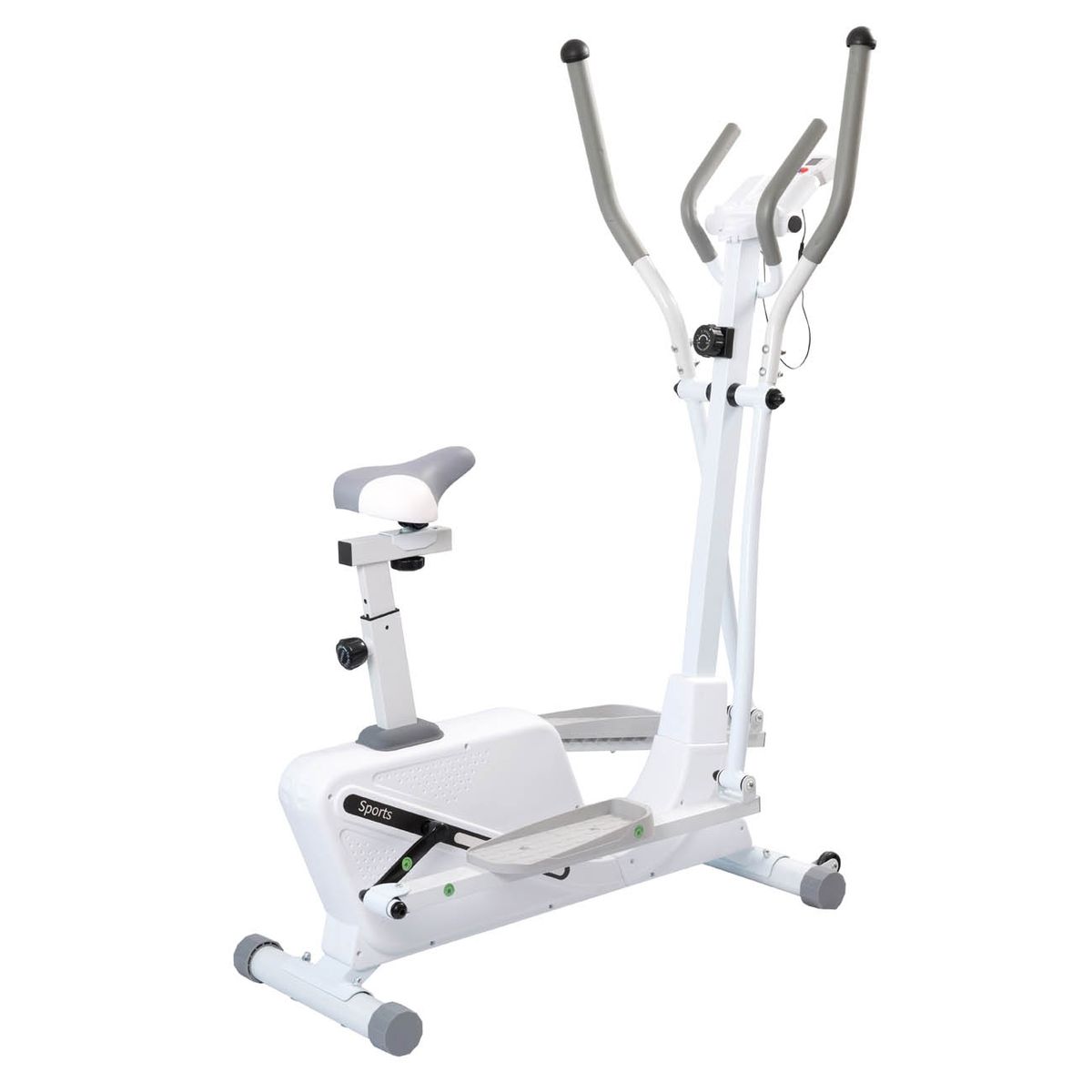 SPORTIME - Bicicleta Eliptica Con Asiento Resistencia Magnetica Blanco