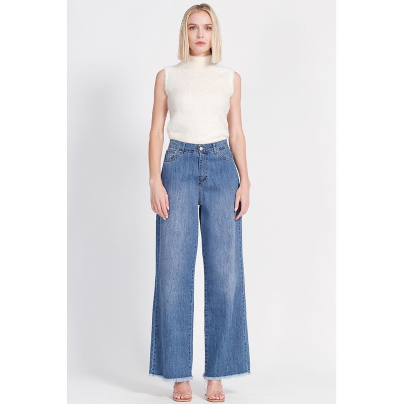 LIOLA - Jeans Palazzo Algodón Azul Liola