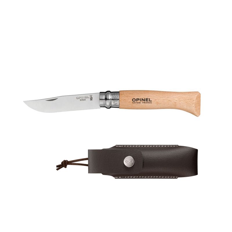 OPINEL - Cuchillo Opinel N°8 con funda - Crema