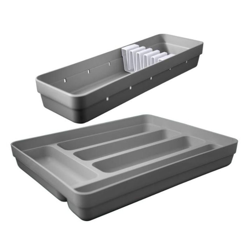OU - Conjunto Organizador Cubiertos Gris OU