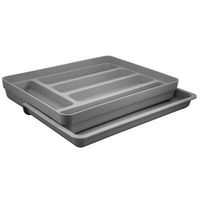 Organizador Cubiertos Extensibles Logic Gris