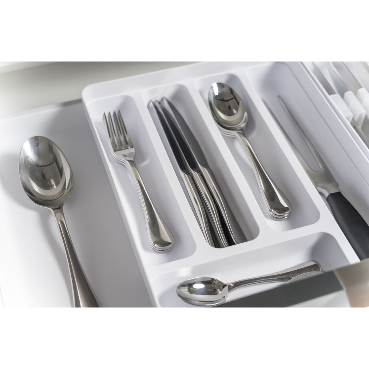 OU - Organizador Cubiertos Extensibles Logic Blanco OU