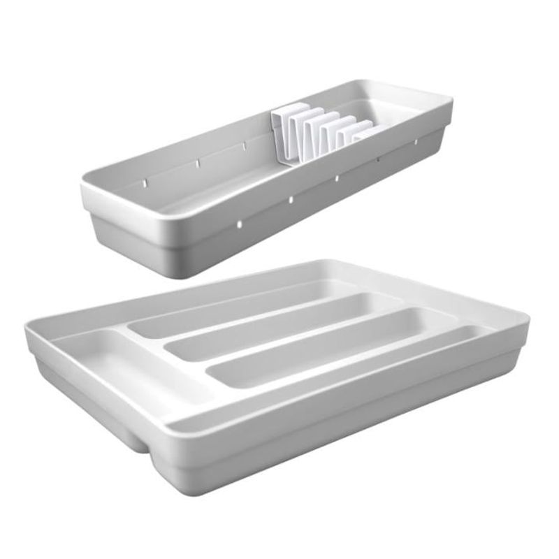 OU - Conjunto Organizador Cubiertos Blanco - Blanco