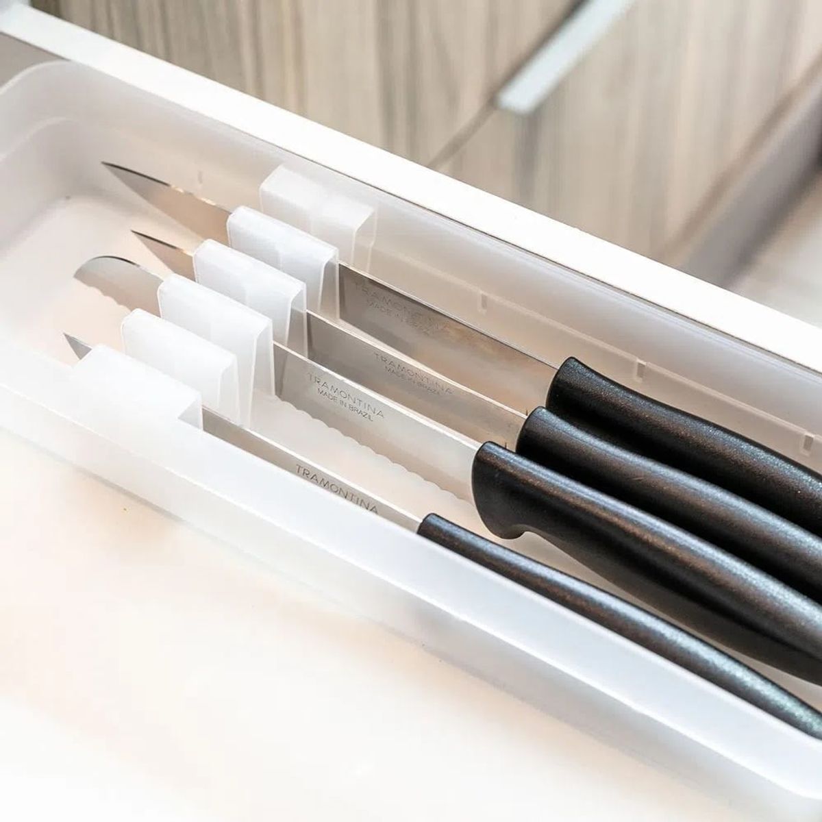 OU - Conjunto Organizador Cubiertos Blanco OU