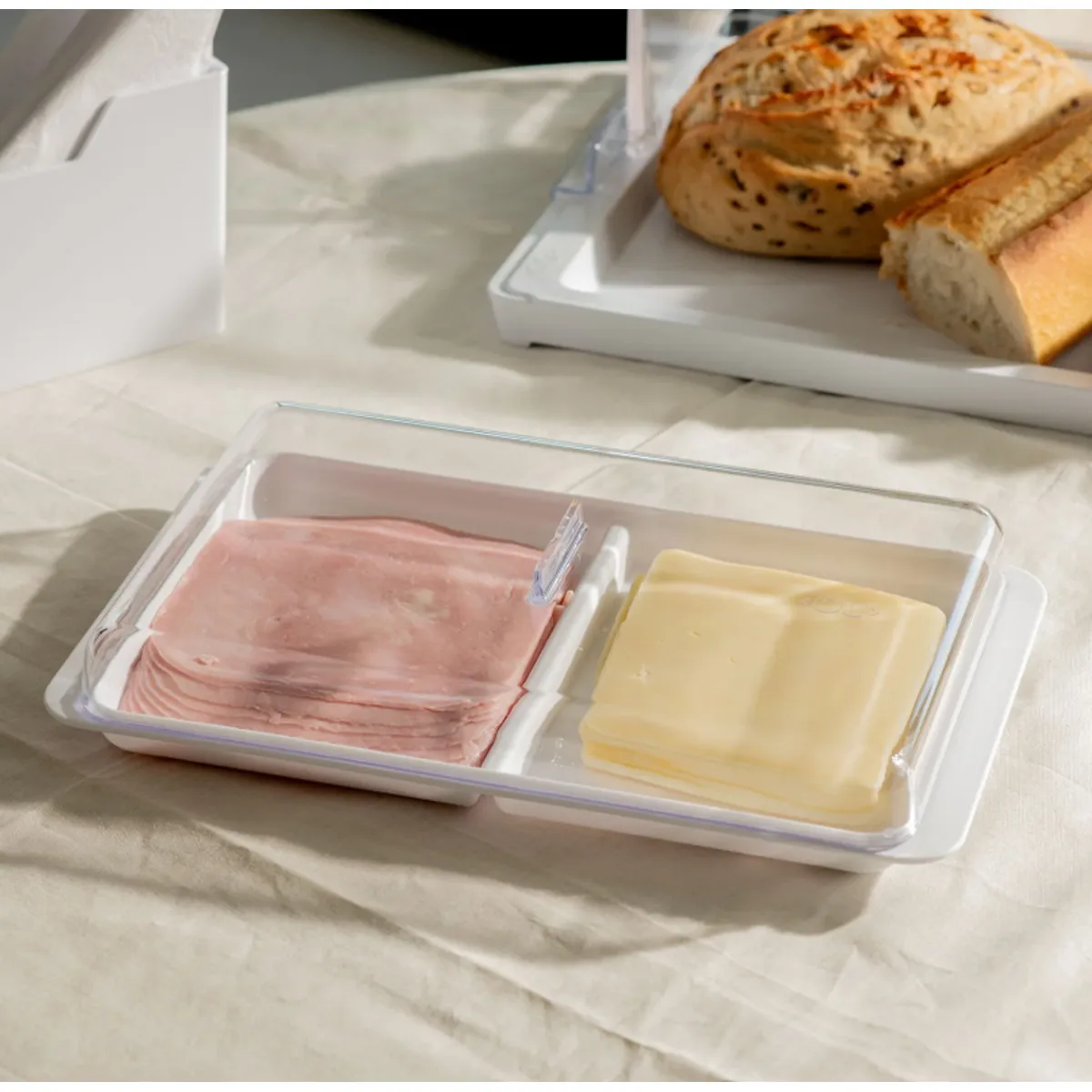 OU - Contenedor Jamón/Queso Doble Break Blanco OU