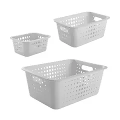 OU - Conjunto de Cestas Organizadoras Blanco