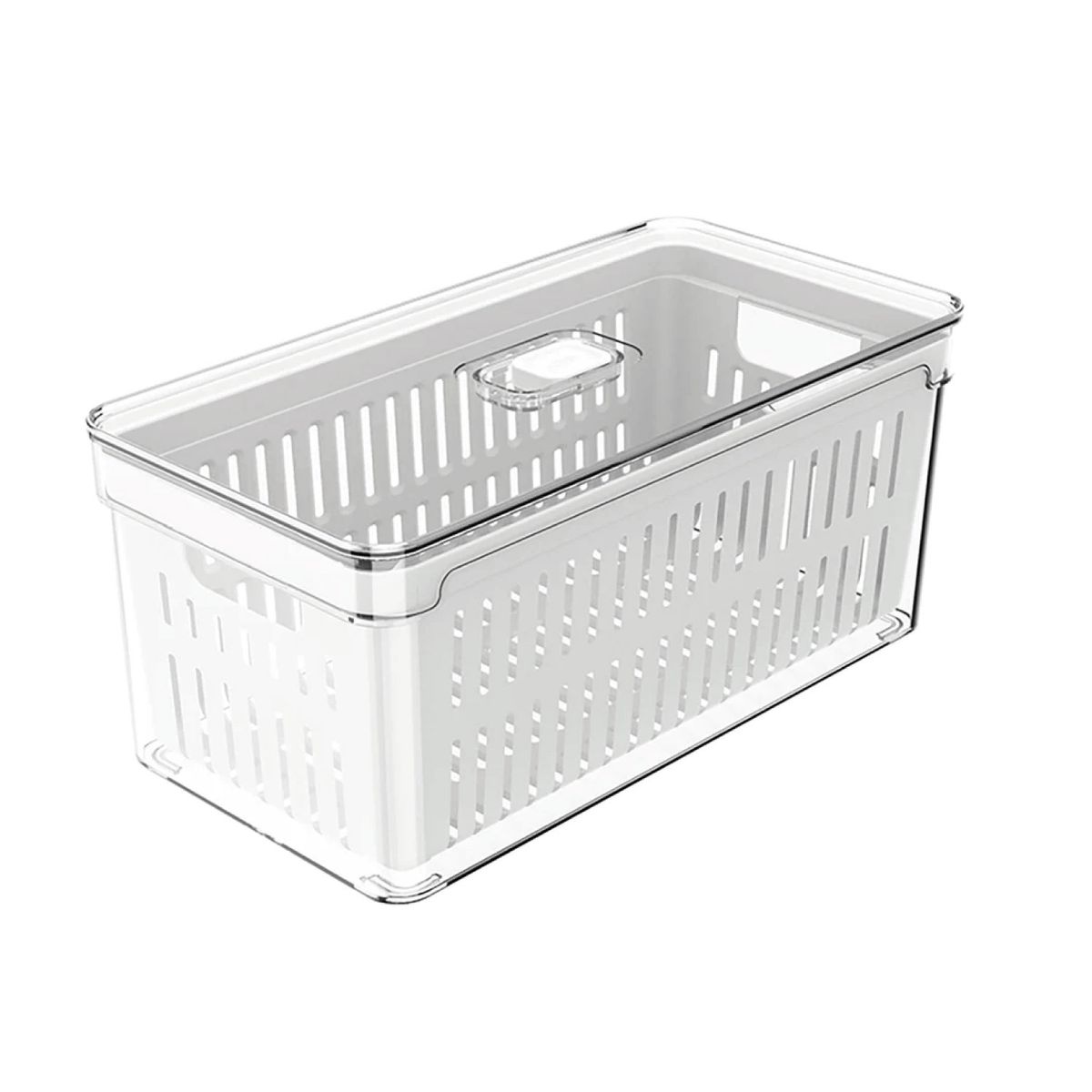 OU - Organizador De Refrigerador Con Tapa Clear Fresh 30 x 15 x 13 Cm OU