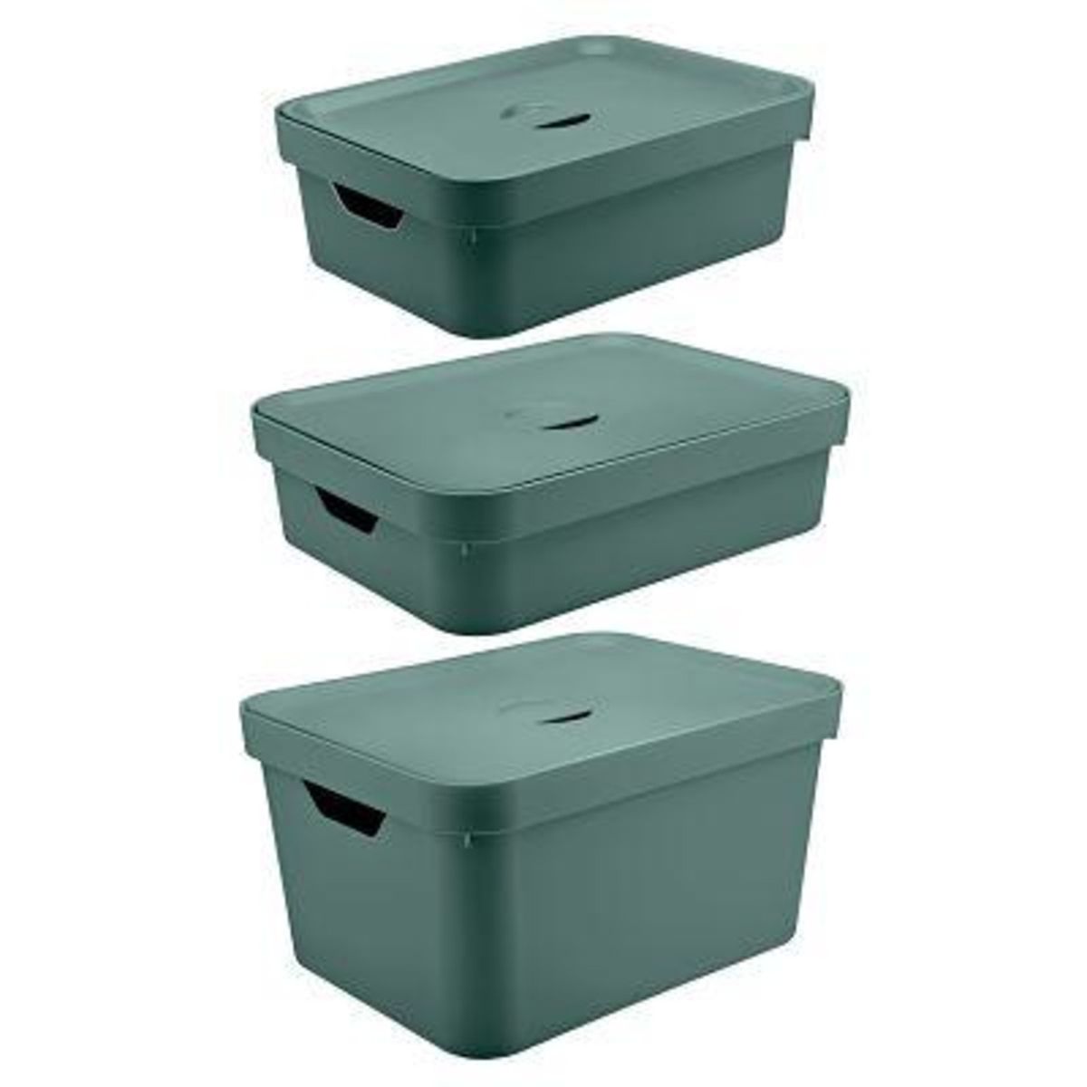 OU - Conjunto Cajas Cube Verde Oscuro OU
