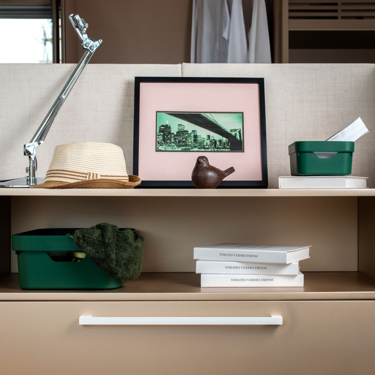 OU - Conjunto Cajas Cube Verde Oscuro OU