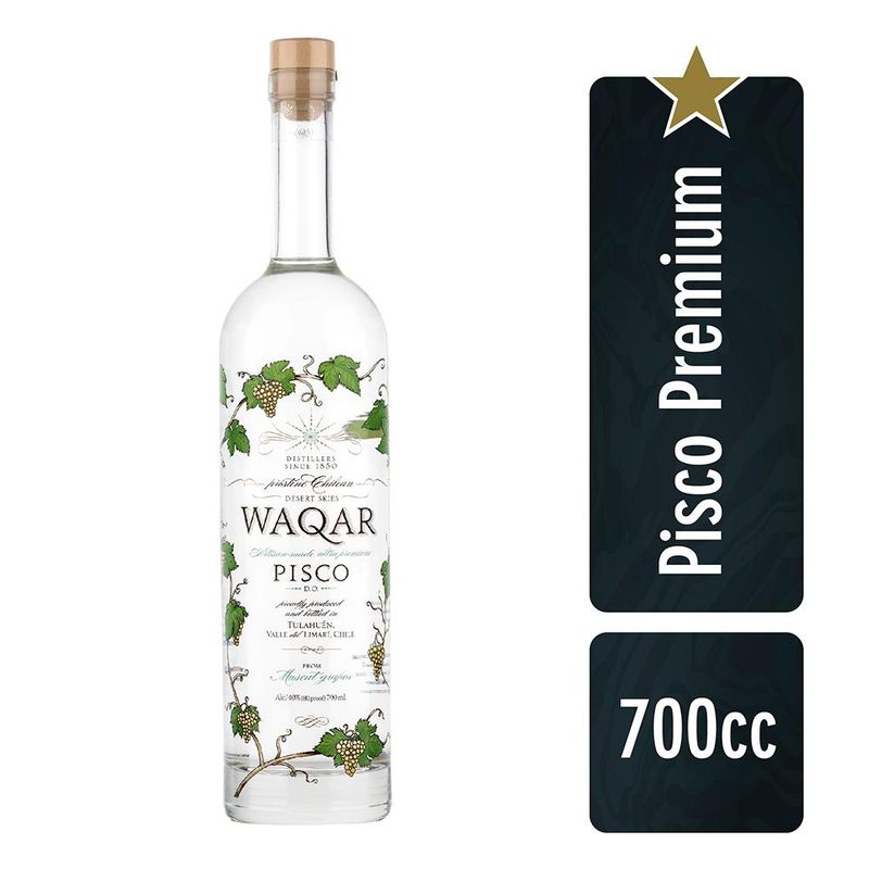 WAQAR - Pisco Premium 1 Unidad 700cc WAQAR