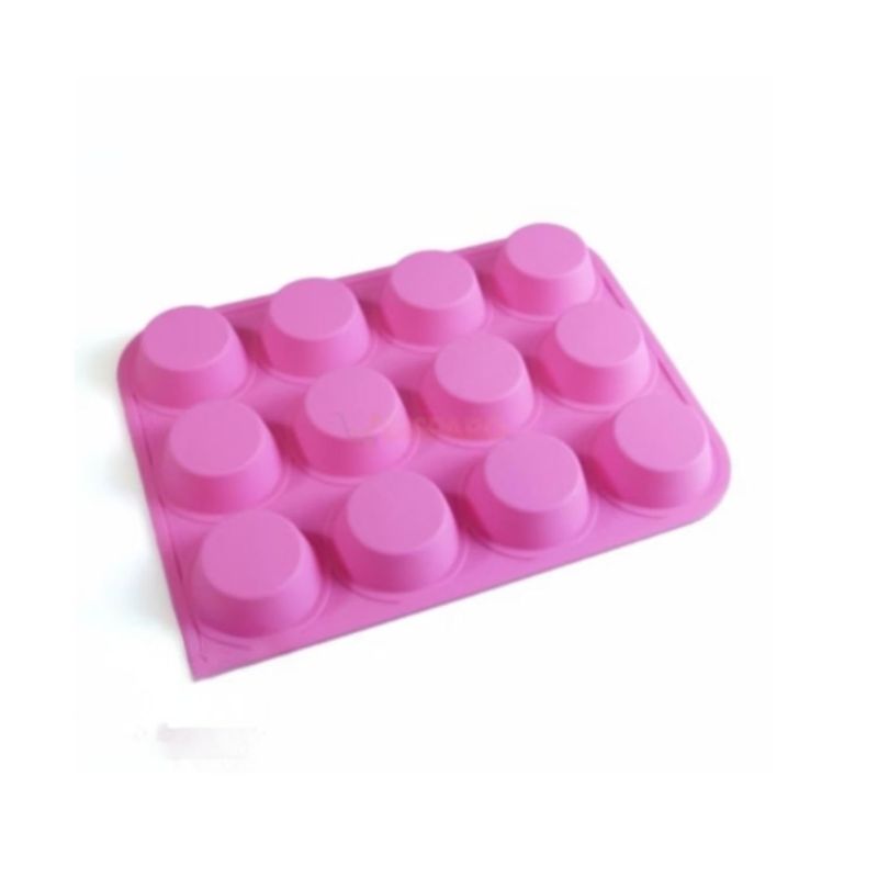 GENERICO - Molde Bandeja Para 12 Queques De Silicona.